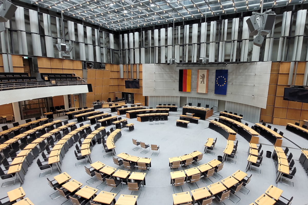 Plenarsaal des Abgeordnetenhauses von Berlin